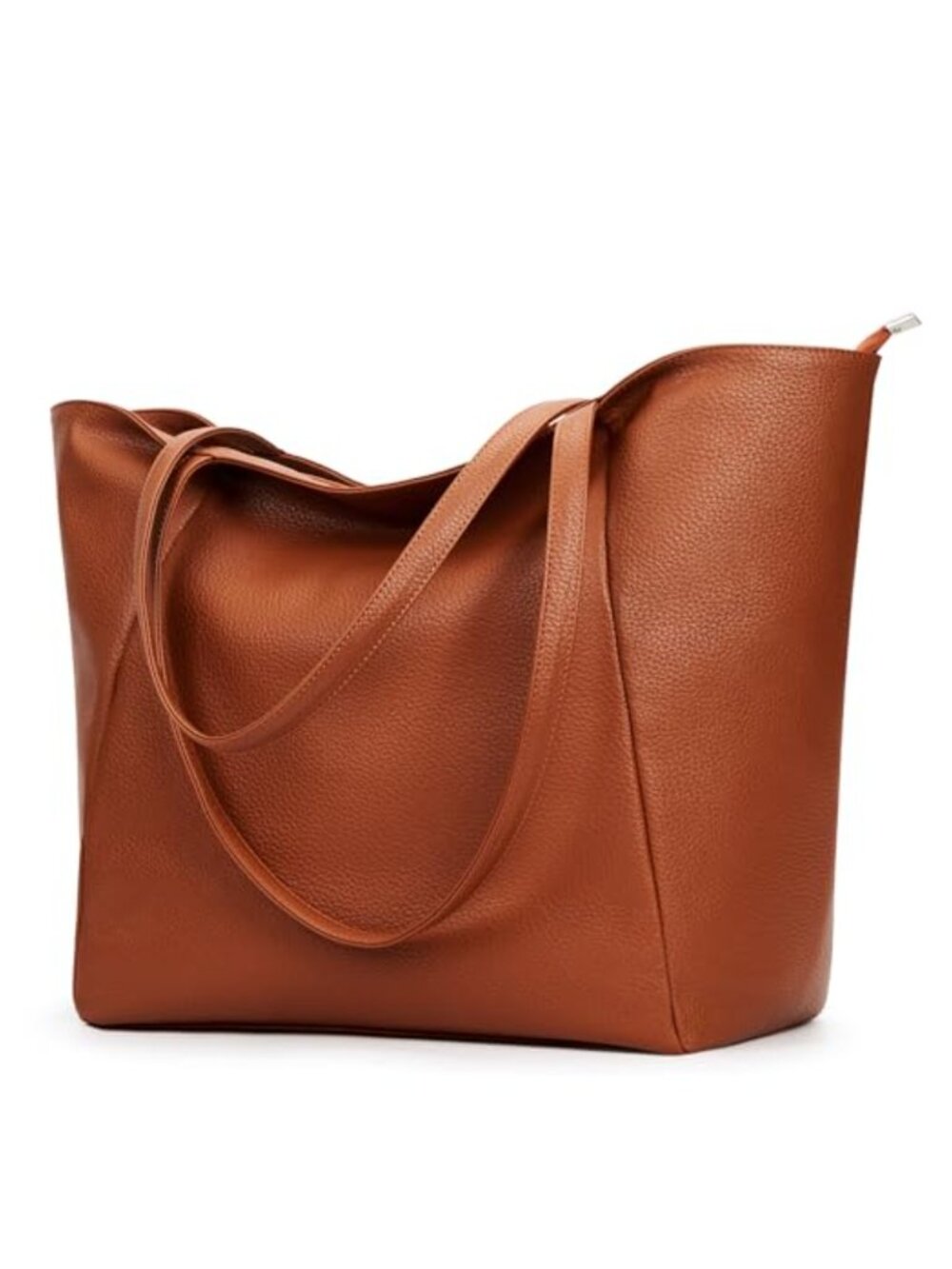 KALIDI Vegan Leather Tote Bag Large Shoulder Bag Zip Work Shopping